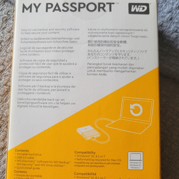 My Passport (WD) Blue Portable Storage - Picture 3 of 5